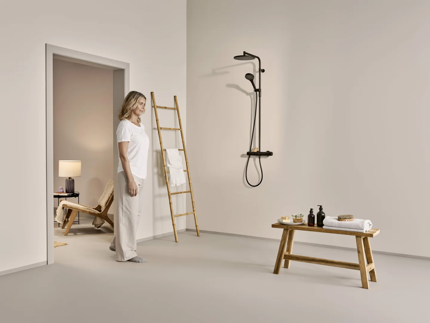 6515920133 shower system matt black 3